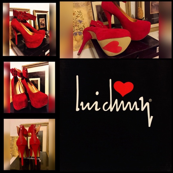 Red Hot🔥 Suede Platforms